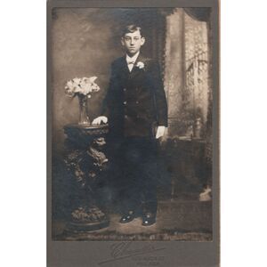Antique Photo Circa 1900 1905 Young Man Formal Portrait Ceremony